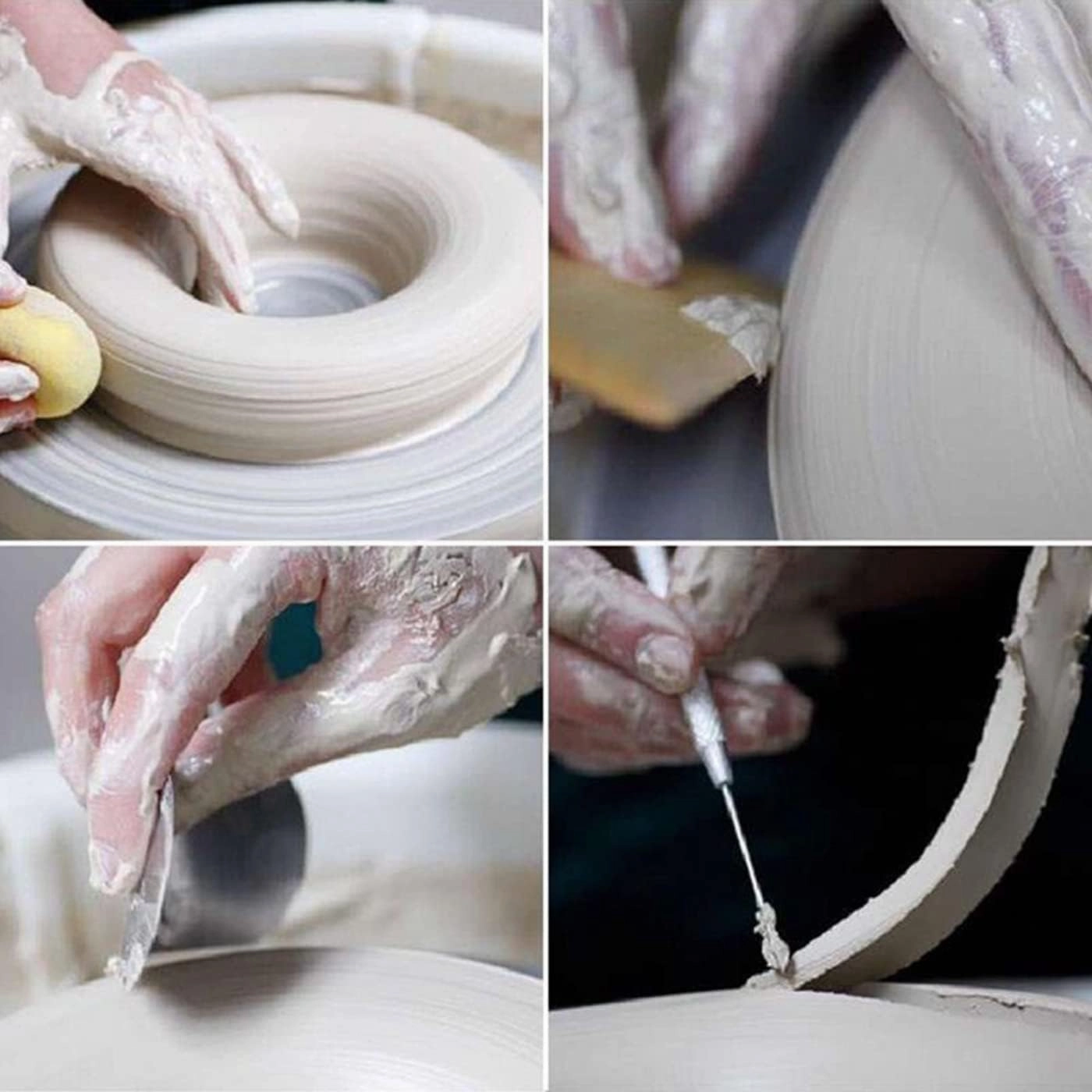 ReArt Natural Air-Dry Clay, Pottery Clay, All-Purpose Modeling Clay 20lbs for Sculpting, Hand Modeling and Throwing (White)