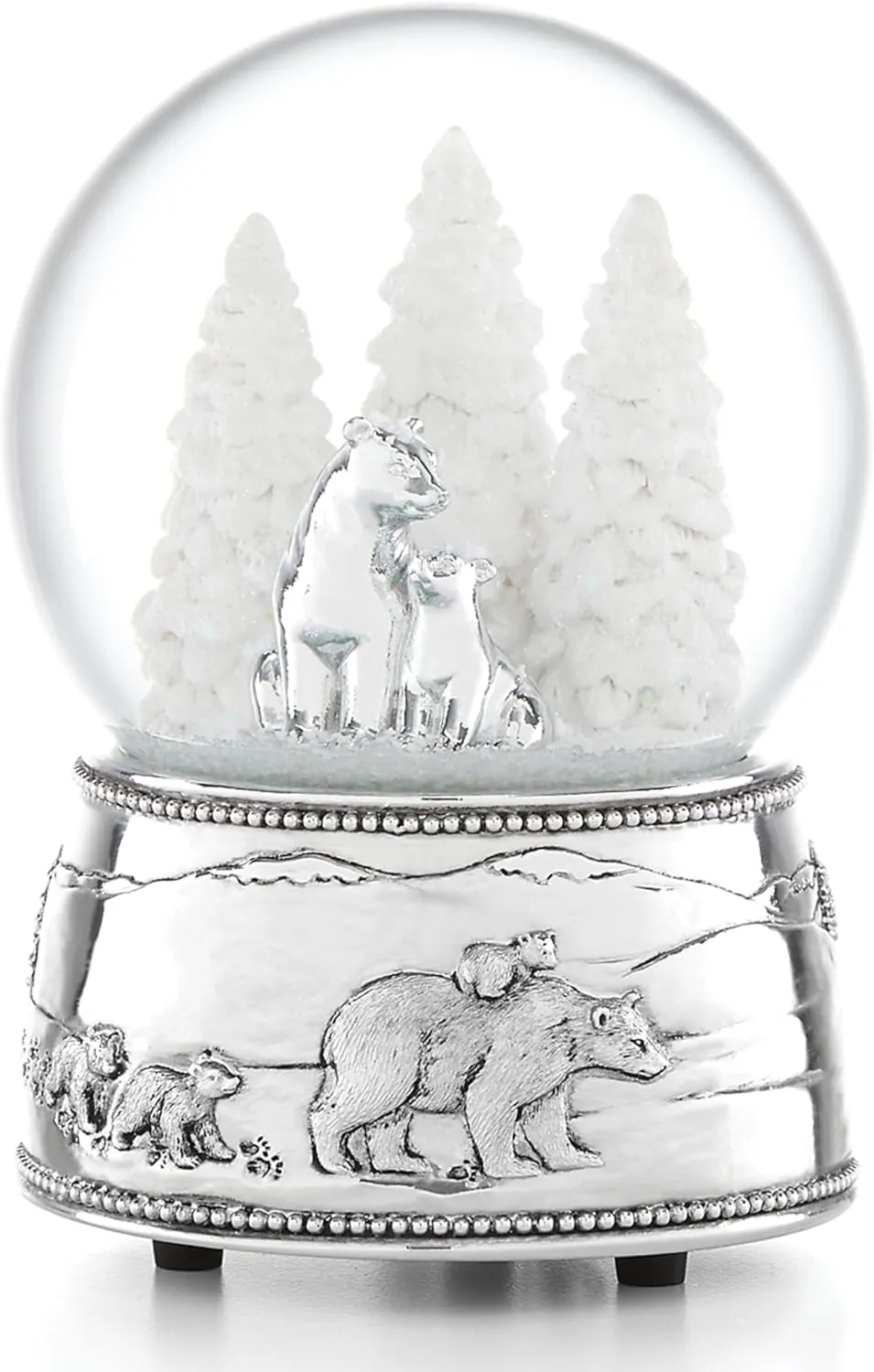Reed & Barton 886529 North Pole Bound Polar Bear Musical Snow Globe, Christmas & Holiday Decor