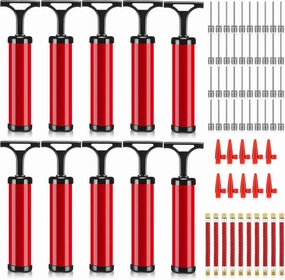 Reginary 10 Pcs Ball Pump for Sports Balls Pump with Needle and Extension Hose Bulk for Basketball Football Soccer Volleyball