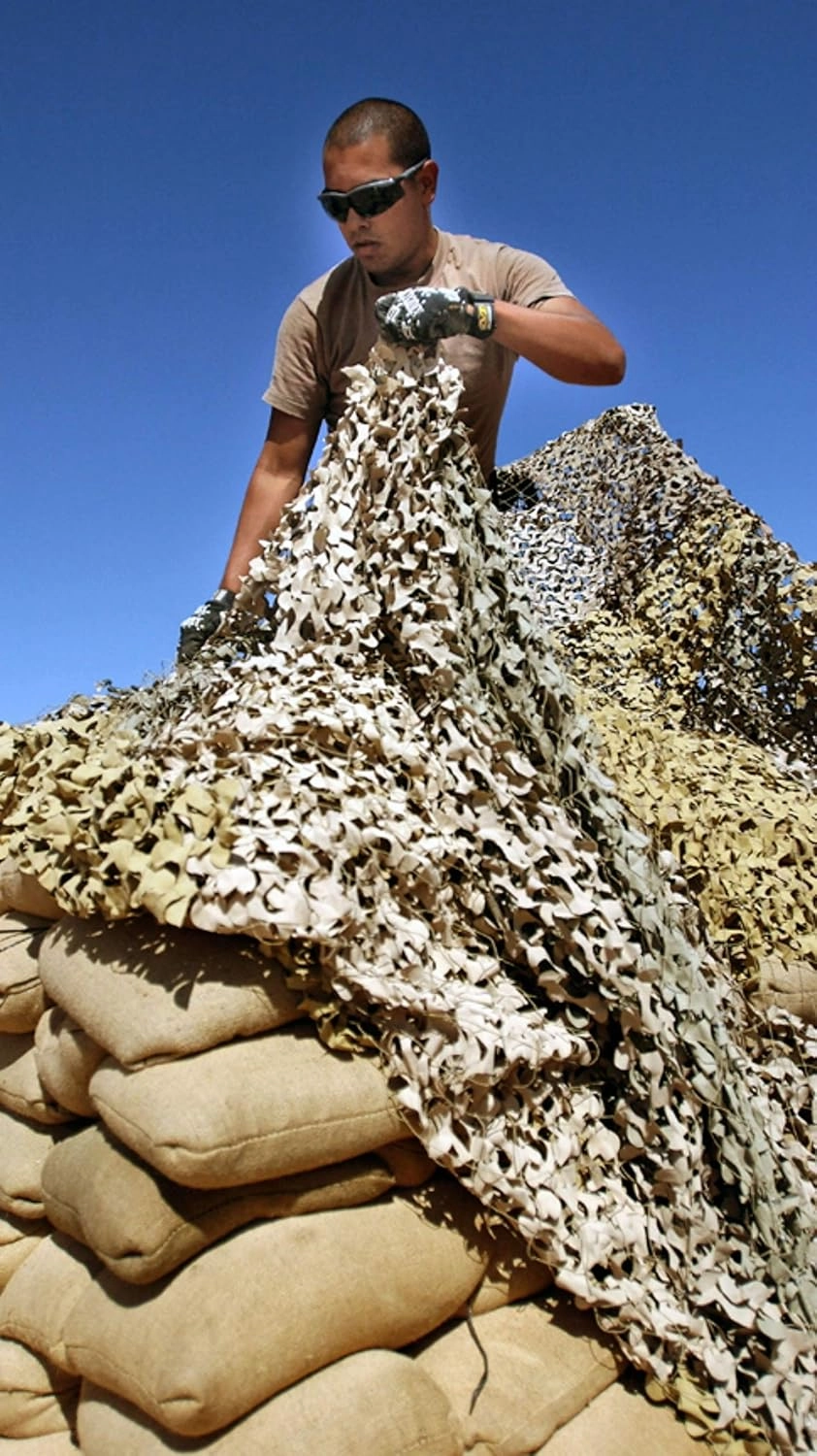 Reinforced Camouflage Netting | 3D Camo Nets with Waterproof & UV Protection, Silent Rip-Stop Fabric, Military-Grade Durability – Ideal for Hunting, Shade, Tactical & Outdoor Use