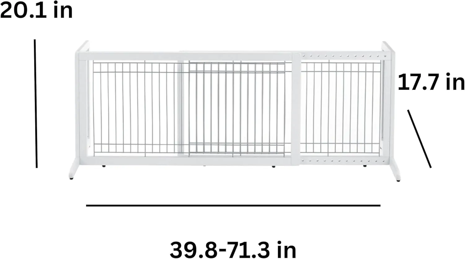 Richell Freestanding Pet Gate, Large, Origami White