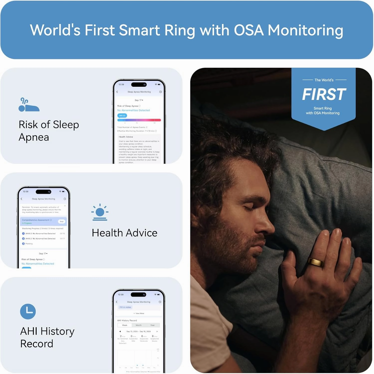 RingConn Gen 2, World’s First Smart Ring with Sleep Apnea Monitoring, No APP Subscription, 12-Day Battery Life, Stress/Heart Rate/Women's Health Tracker, Android & iOS Compatible (Gold, Size 7)