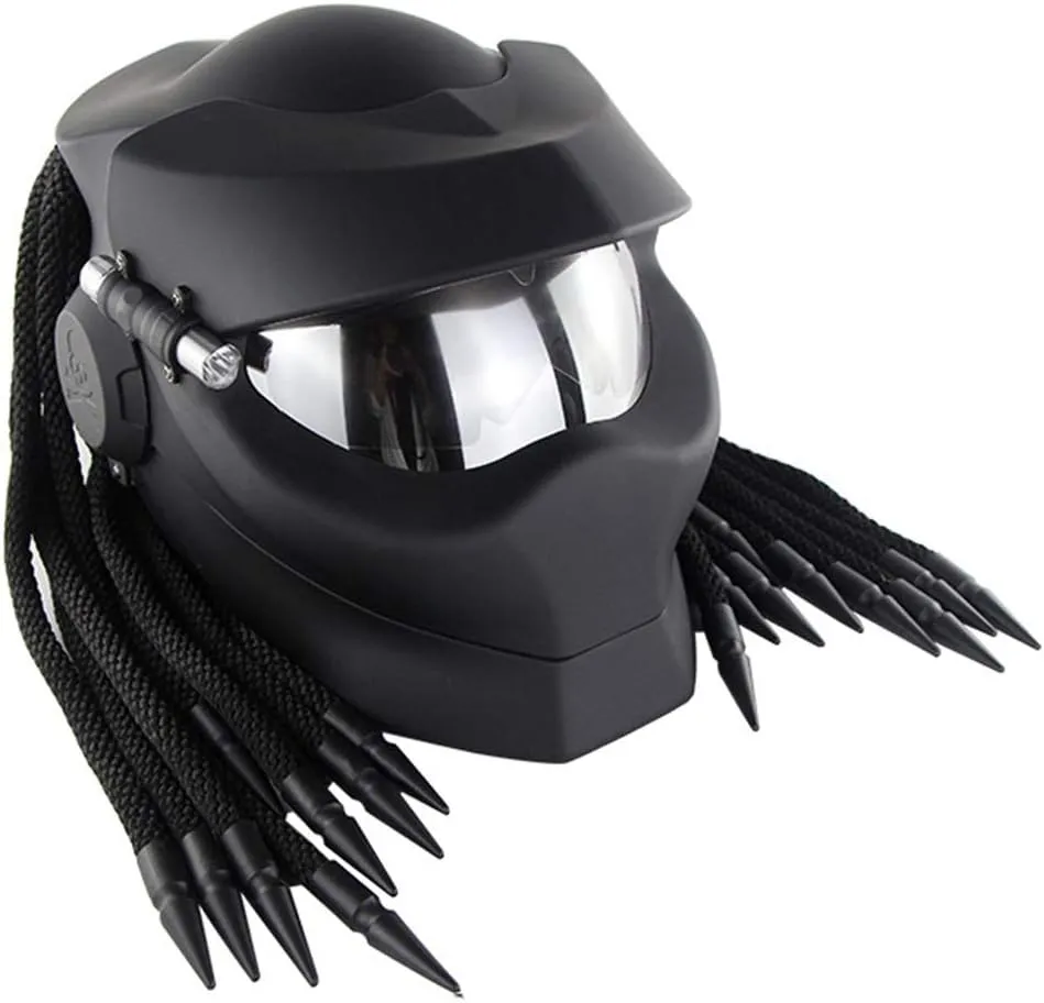 Robot Motorcycle Helmet,Revealable Lens Motorcycle Full Face Helmet,DOT Safety Standards,Adult Unisex, Suitable for All Seasons