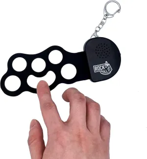 Rock And Roll It - Micro Drum. Real Working & Playable Drum Keychain. Hang on a Backpack & Play Anywhere! Mini Size Black & White Finger Drum Pad. Tiny Silicone Electronic Percussion. Battery Included