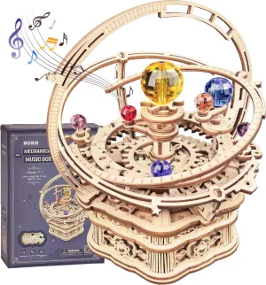 ROKR 3D Puzzles for Adults-Starry Night Music Box Kit-Wooden Puzzles Science Gifts for Adults-Gifts for Teenage Boys Girls