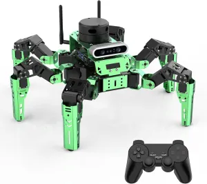 ROS Hexapod Robot for Jetson Nano with G4 Lidar Depth Camera, Support Python/C/C  /Javascript Programming Robot Kit Self Balancing AI Vision SLAM Mapping & Autonomous Navigation, JetHexa Advanced Kit
