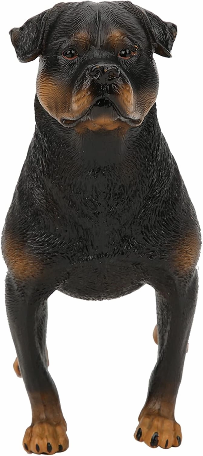Rottweiler Simulation Model Toy Cute Dog Lifelike Rottweiler Ornaments Desktop Decoration for Child Gifts