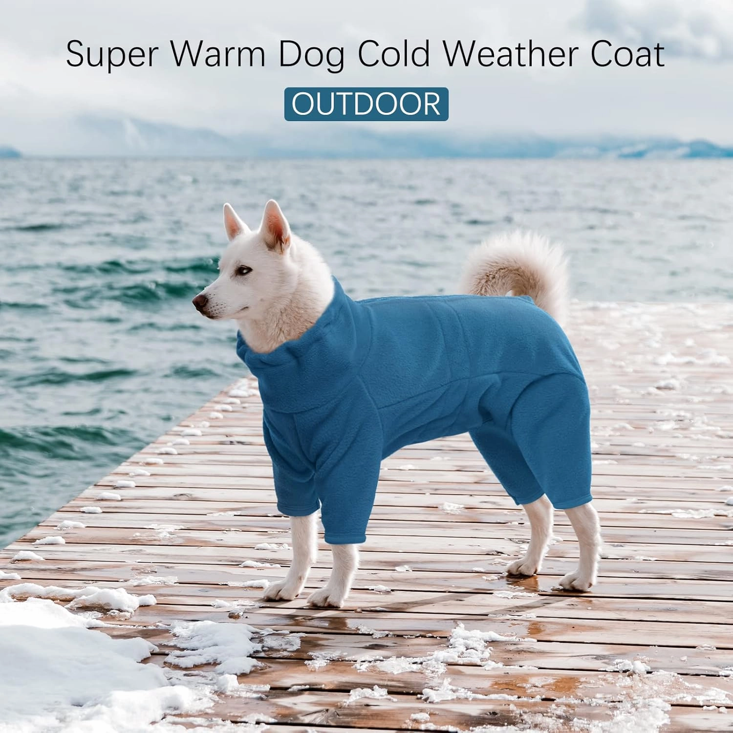 ROZKITCH Dog Winter Coat Soft Fleece Pullover Pajamas, Pet Windproof Warm Cold Weather Jacket Vest Cozy Jumpsuit Apparel Outfit Clothes for Small Medium Large Dog Walking Sleep 2XS