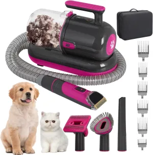 S7 Pet Grooming Kit with 99% Vacuum Suction for Pet Hair – Professional Clippers and 5 Essential Grooming Tools for Dogs, Cats, and Other Animal