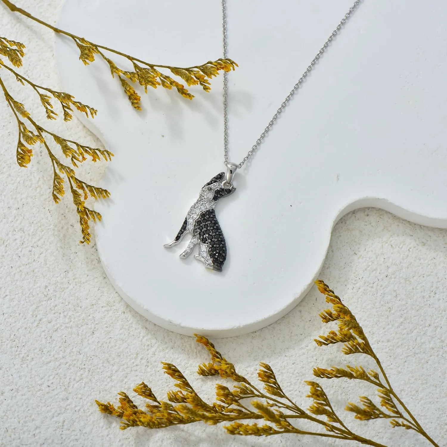 S925 Sterling Silver Dog Pendant Necklaces - 24 Breeds Corgi/Husky/Labrador/Shepherd for Women