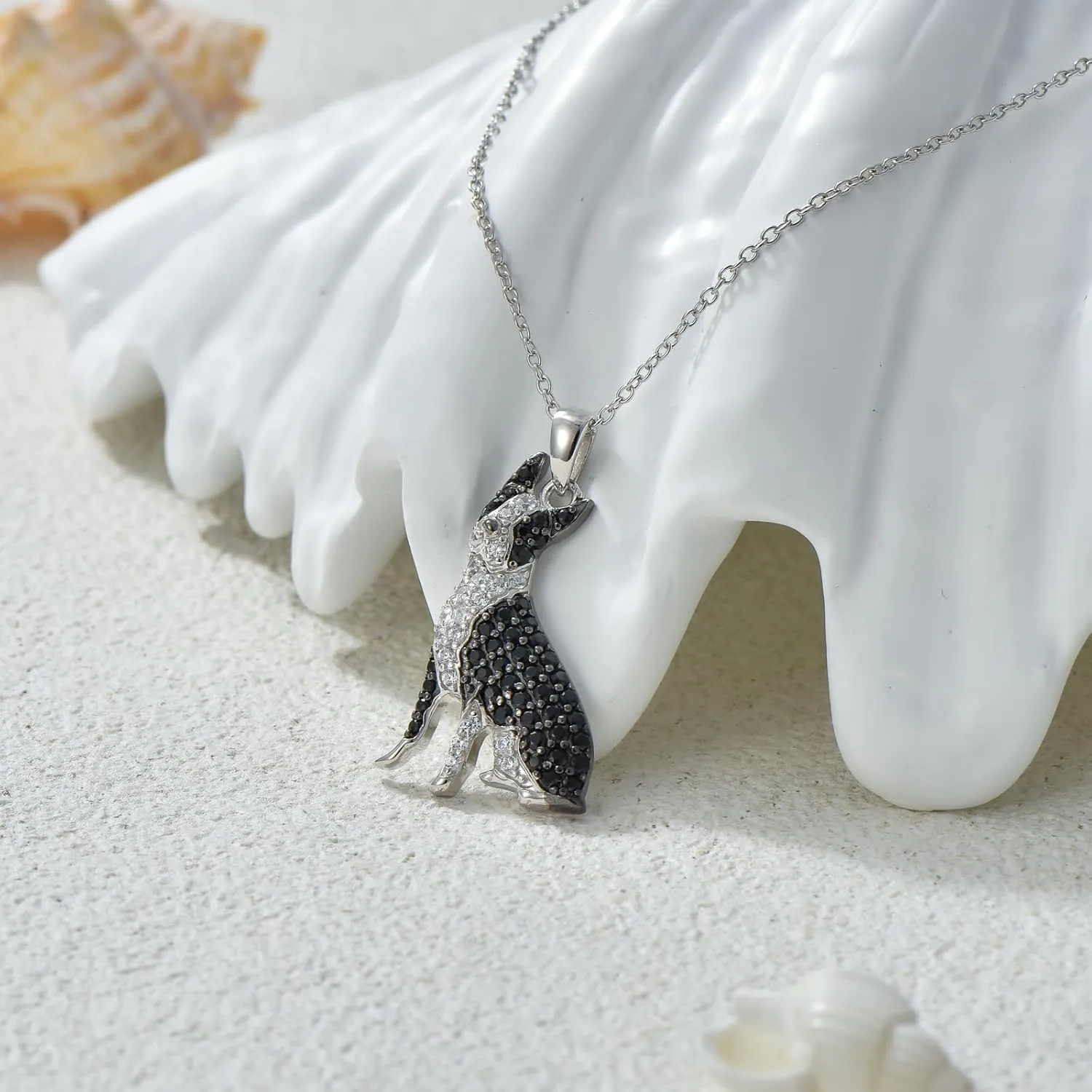 S925 Sterling Silver Dog Pendant Necklaces - 24 Breeds Corgi/Husky/Labrador/Shepherd for Women
