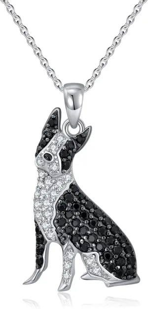 S925 Sterling Silver Dog Pendant Necklaces - 24 Breeds Corgi/Husky/Labrador/Shepherd for Women