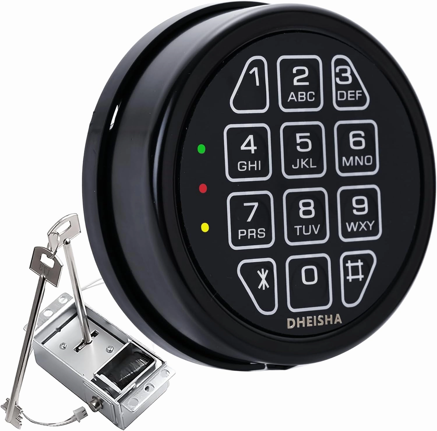 Safe Lock Replacement with 2 Backup Keys-Black Digital Keypad, Safe Electronic Lock Set for Home & Bussiness Security