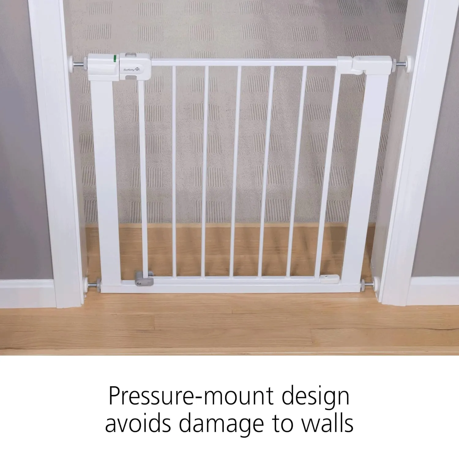 Safety 1st Easy Install Walk Thru Baby Gate for Doorways, Gate With Door, Dog Gates, Fits 29"-38", Easy Install 28" Tall, White