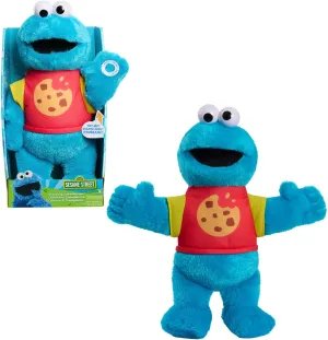 Sesame Street Sing-Along Cookie Monster 13-inch Plushie Stuffed Animal, Recycled Filling, Blue, Kids Toys for Ages 18 Month by Just Play