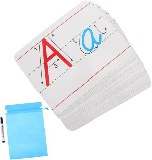 SEWACC 1Set Uppercase Lowercase Alphabet Magnets Educational Fridge Letter Magnets for Preschool Learning Letters for Storage Bag and Pen