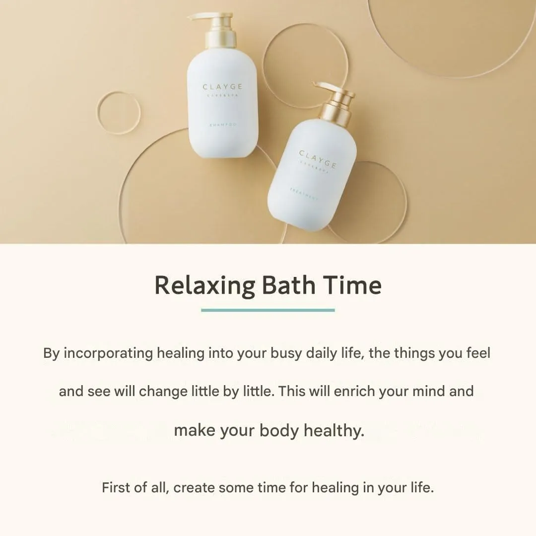 Shampoo & Conditioner Refill Set, Clay-Based Moisture Hair Treatment, 13.5 fl oz / 400ml Each, 2-Pack Eco-Friendly Pouches, Made in Japan