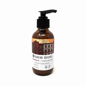 Shear Revival Commonwealth Styling & Curl Primer | Curl Defining Cream & Leave in Conditioner Reduces Frizz & Add Shine Volumizing with Rose Kaolin Clay Notes of Mandarin, Oakmoss, Galbanum 3.4oz