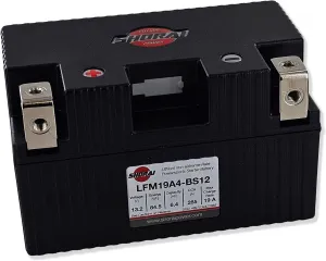 Shorai LFM Lithium-iron Battery w/BMS, LFM19A4-BS12, 6.4Ah 13.2V, 84.5WHr, "A" Type, Case 4
