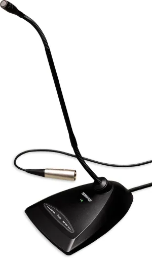 Shure Microflex MX412D/S Supercardioid Condenser Microphone, 12 Gooseneck, Desktop Base with 10' Cable, Logic Functions, Programmable Switch, LED Indicator, Snap-Fit Foam Windscreen