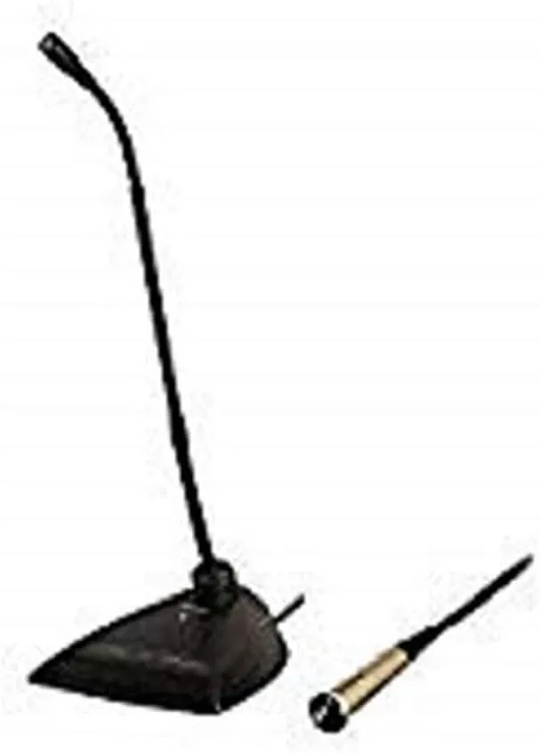 Shure Microflex MX412D/S Supercardioid Condenser Microphone, 12 Gooseneck, Desktop Base with 10' Cable, Logic Functions, Programmable Switch, LED Indicator, Snap-Fit Foam Windscreen