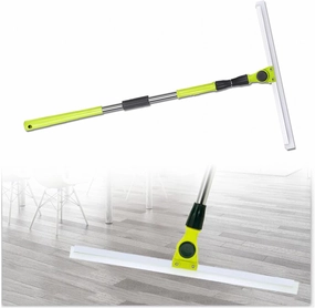 Silicone Brooms for Floor Cleaning, with 51 Long Handle Magic Broom Sweeper, Squeegee Mop for Floor Cleans Glass,Fine Dust,Hair,Liquids,Small:35×130cm