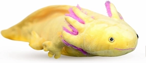 Simulation Axolotl Plush Toy, Axolotl Stuffed Animals Lifelike Yellow Cute Mexican Axolotl Soft Toy 18 Inch Long Axolotl Toys…