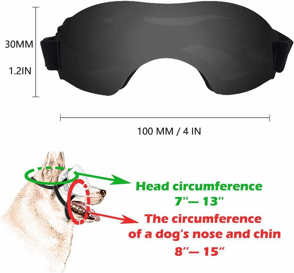 Small Dog Sunglasses, Dog Goggles with Adjustable Strap, UV Protection, Winproof, Snowproof