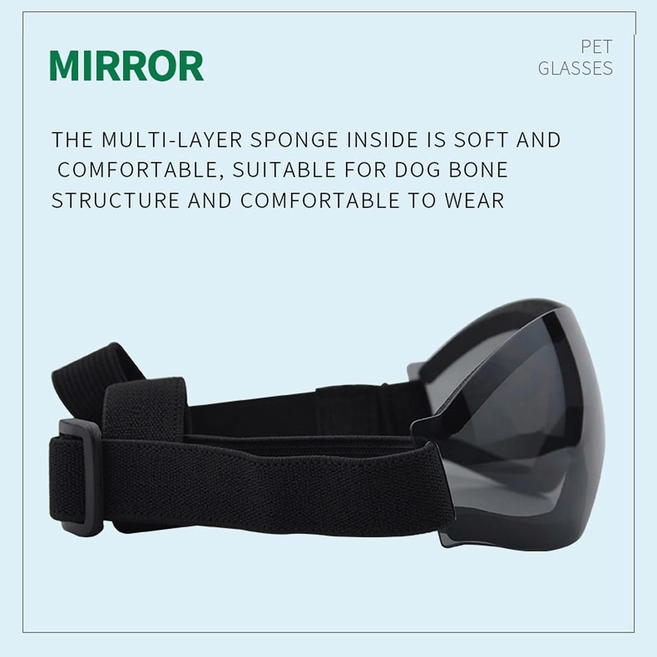 Small Dog Sunglasses, Dog Goggles with Adjustable Strap, UV Protection, Winproof, Snowproof