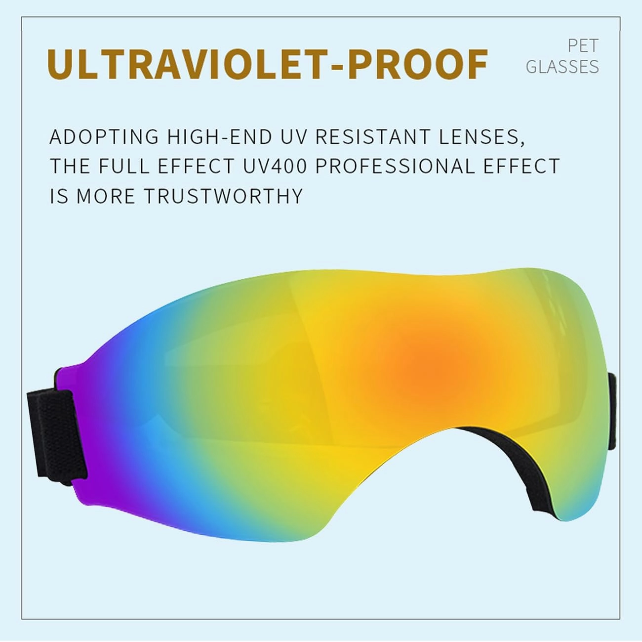 Small Dog Sunglasses, Dog Goggles with Adjustable Strap UV Protection Winproof Snowproof Dog Puppy Sunglasses, Suitable for Small Dog Pet Glasses, Dogs Eyes Protection