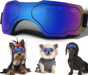 Small Dog Sunglasses with Adjustable Strap - UV Protection, Suitable for Puppy Eyes