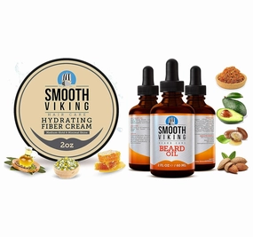 Smooth Viking Hydrating Fiber Cream and Beard Oil Conditioner