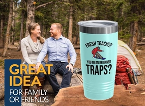 Snowboarding Teal Edition Viking Tumbler 20oz - Fresh tracks - Ski Snowboard Goggles Snowboarder Skiing Snowboarding Gift Skiers Hiking Mountain