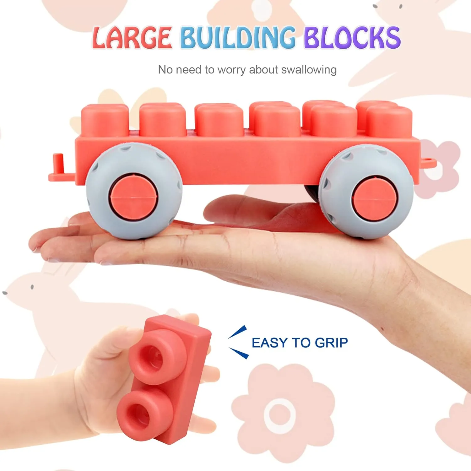 Soft Building Blocks for Toddler, Blocks for Kids 6 Months and up, Large Creative Stacking Blocks 20 PCS STEM Blocks, Toddler Stacking Toy Gifts Colorful Soft Block Sets