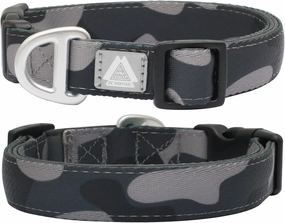 Soft Padded Dog Collar, Neck 16’’-25’’, Adjustable Heavy Duty Collar with 3M Reflective Logo for Medium, Large Dogs, Camo Dark Gray, L