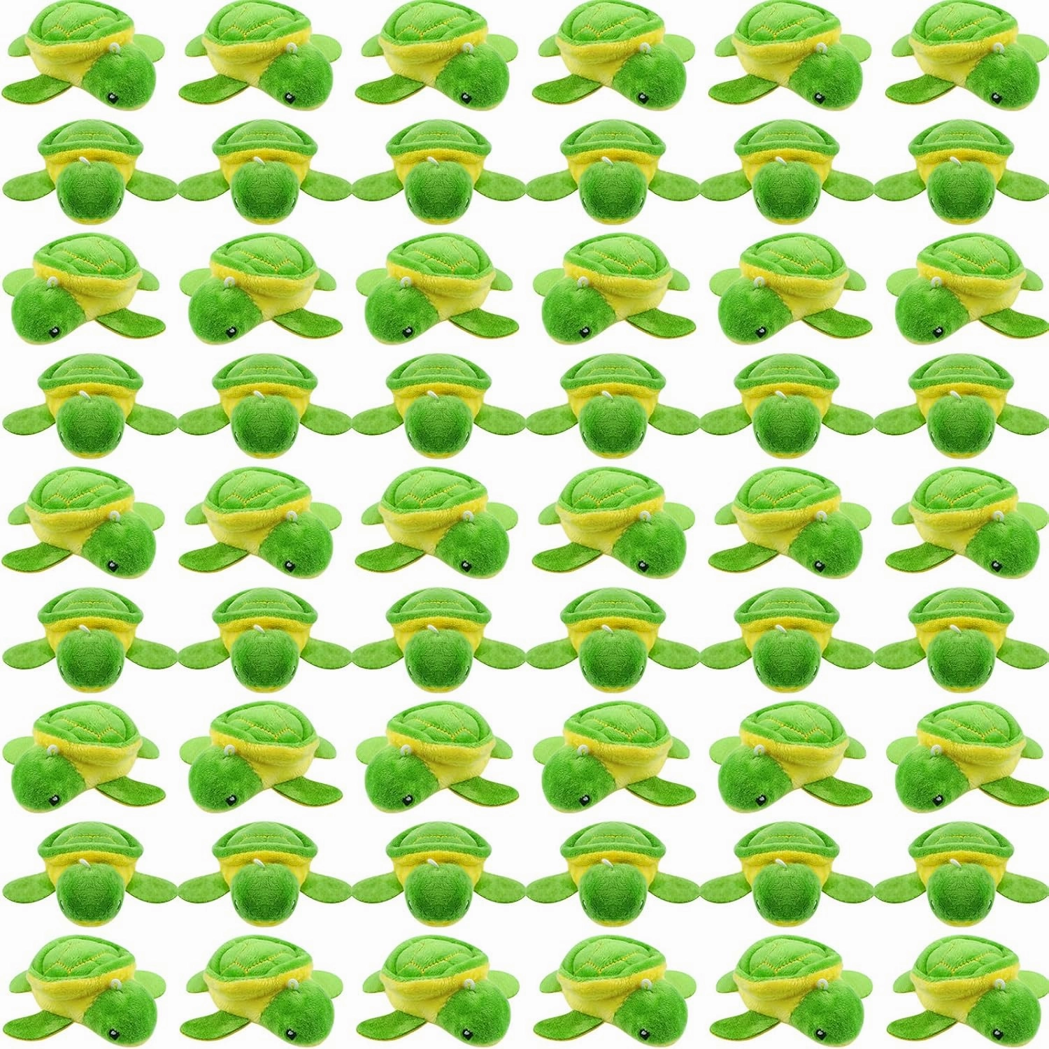 Sotiff Mini Turtle Stuffed Toy Bulk 3.2 Inch Cute Small Turtle Animal Plush Toys Decorations for Kids Adult Birthday Sea Animal Ocean Party Favor Supplies(50 Pieces)