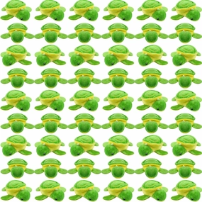 Sotiff Mini Turtle Stuffed Toy Bulk 3.2 Inch Cute Small Turtle Animal Plush Toys Decorations for Kids Adult Birthday Sea Animal Ocean Party Favor Supplies(50 Pieces)
