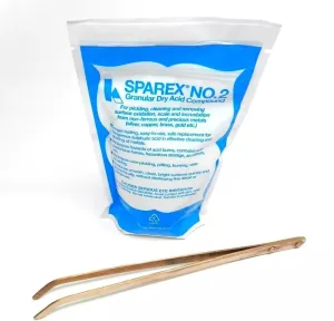 SPAREX No 2 Granular Dry Pickling Compound 10oz with Copper Tong for Pickle Pot Set Jewelry Making and Soldering