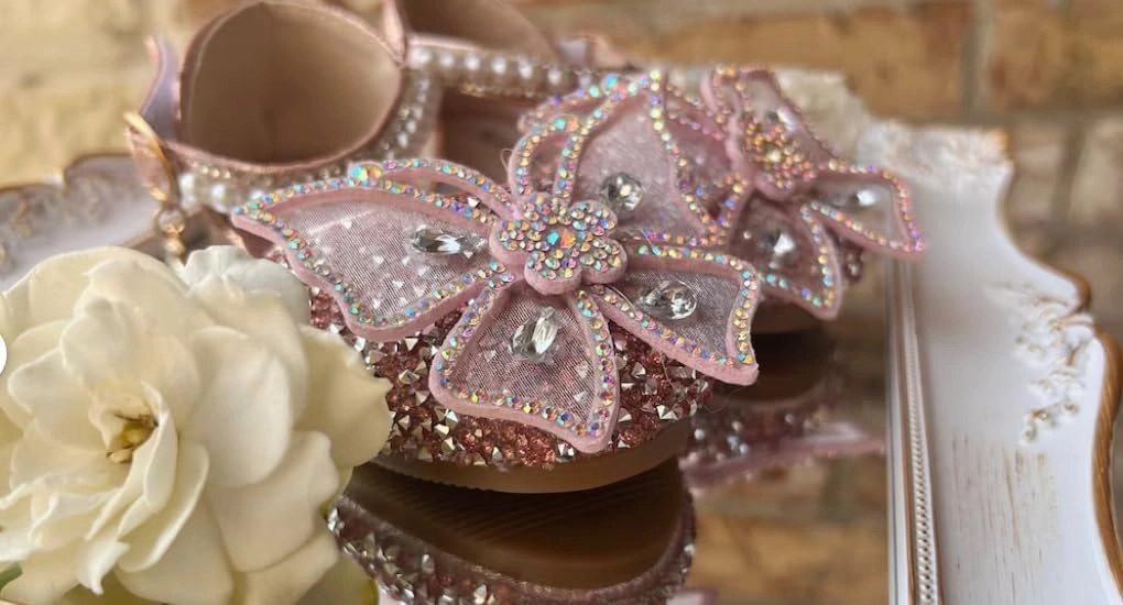 Sparkle Butterfly Shoes for Toddler and Little Girls Birthday Shoes
