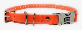 Sparky Pet Co - Apollo ECollar Replacement Strap - Dog Collar - Waterproof Biothane - Adjustable - Double Buckle - Quick Snap Metal Clasp - for Invisible Fence Systems - 3/4" x 28" (Neon Orange)