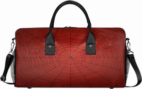 Spiders Web Travel Duffle Bag for Women Men Foldable Waterproof Weekender Bag Carry on Tote for Overnight Sports Gym Black