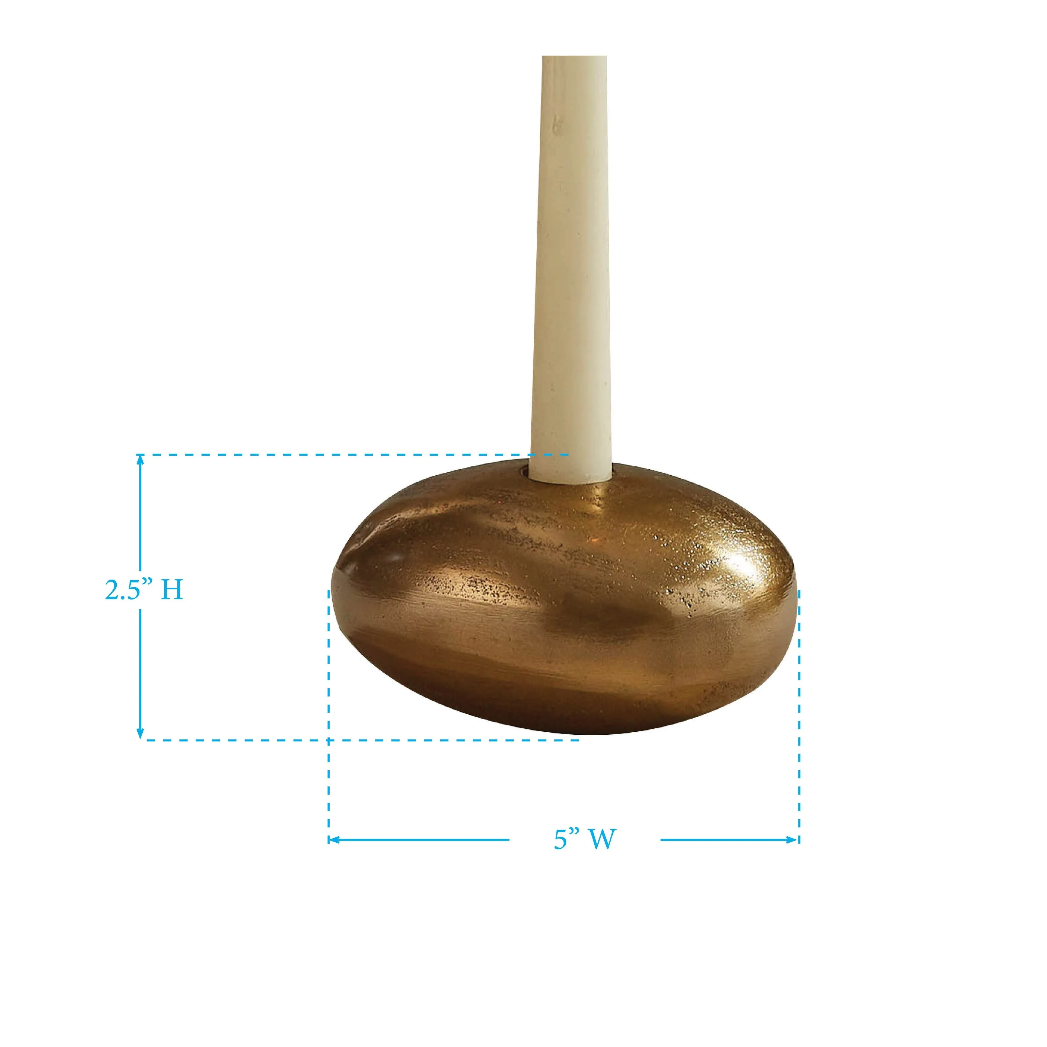 Split P Gold Pebble Taper Holder - 5" x 4" 2.5"