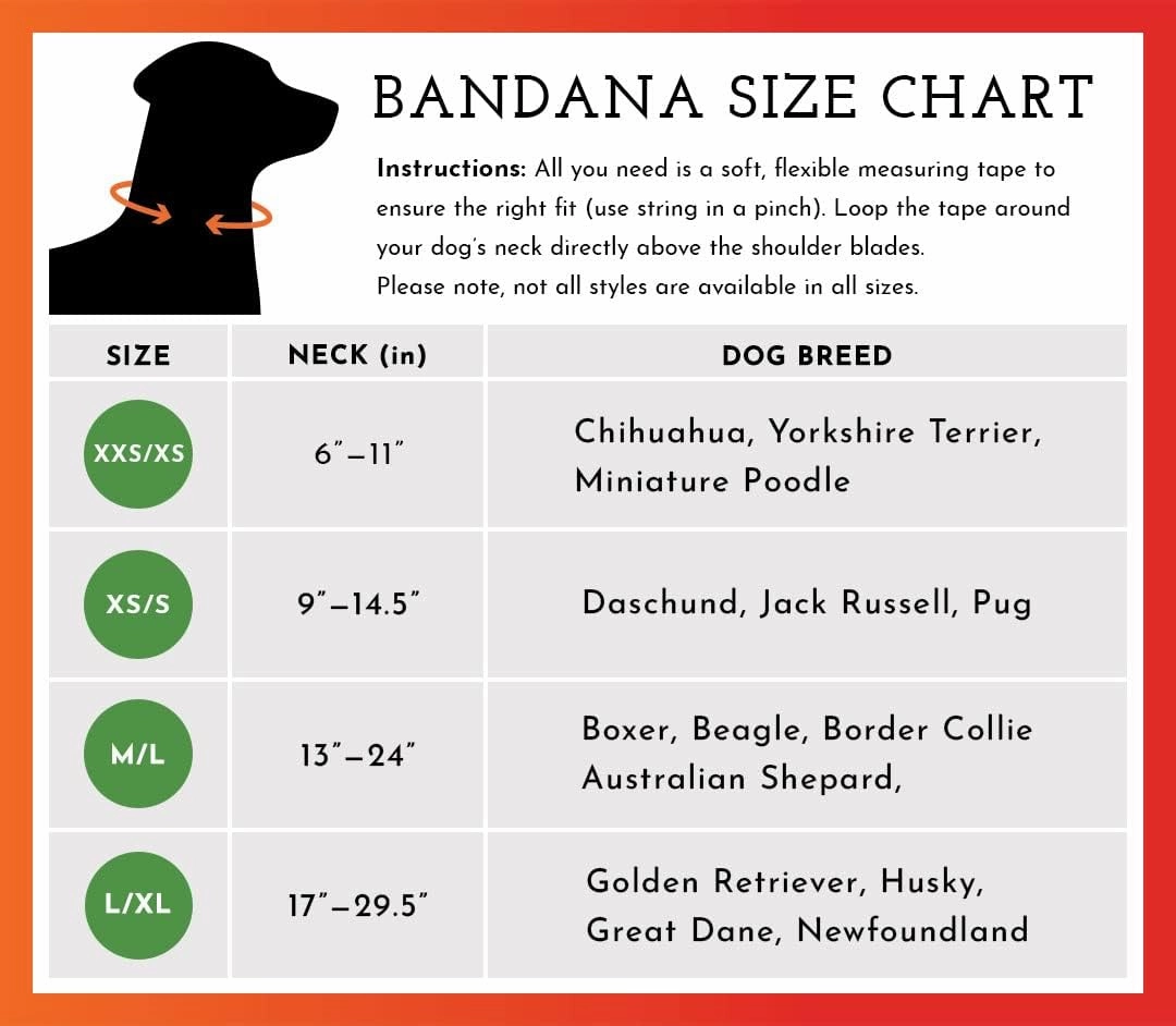 SPOT THE DOG! Reflective Dog Bandanas - Reversible High Visibility Safety Dog Accessories for Small, Large Dogs, Collar, Scarf, Bib Gear for Hunting, Walking at Night (Blaze Orange, Red Plaid, M-L)