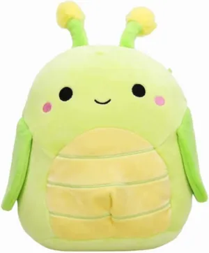 Squishmallows Official Kellytoy 3.5 Inch Clip On Bag Keychain Backpack Clips Squishy Soft Plush Toy Animal (Pillar Grasshopper)