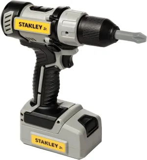 Stanley Jr. Battery-Operated Toy Drill – Realistic Construction Tool with Lights & Sounds | Durable Pretend Play Power Drill for Kids Ages 3  | Includes Batteries