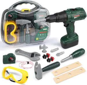 STEAM Life Kids Toddler Tool Set for Boys with Electric Toy Drill, Toy Hammer, Ages 3-5