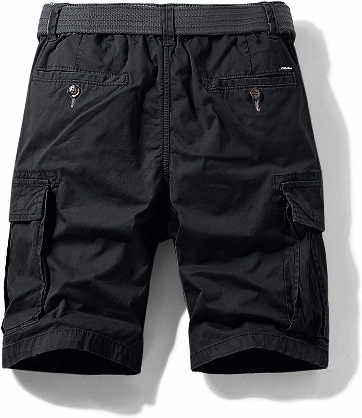 Stessotudo Mens Casual Shorts Drawstring Elastic Waist Cargo Short with Pockets Slim Fit Thin Comfy Knee Length Walking Short