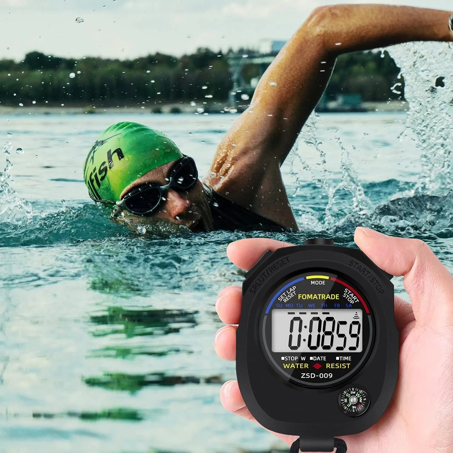 Stopwatches for Coaches Waterproof Stopwatch,Digital Stopwatch Timer,Sport Stop Watch,Interval Timer with Large Display
