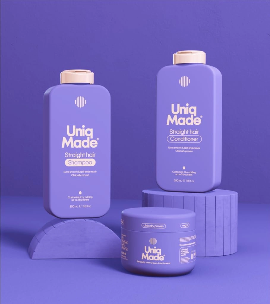 Straight Hair Care Set: Shampoo, Conditioner, and Treatment Mask
