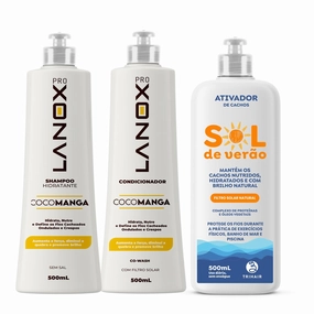 Sun & Curls Hydration Kit – Shampoo   Conditioner   Summer Curl Activator (3 x 16.9 fl oz) – Anti-Frizz, UV Protection & Moisture for Textured Hair